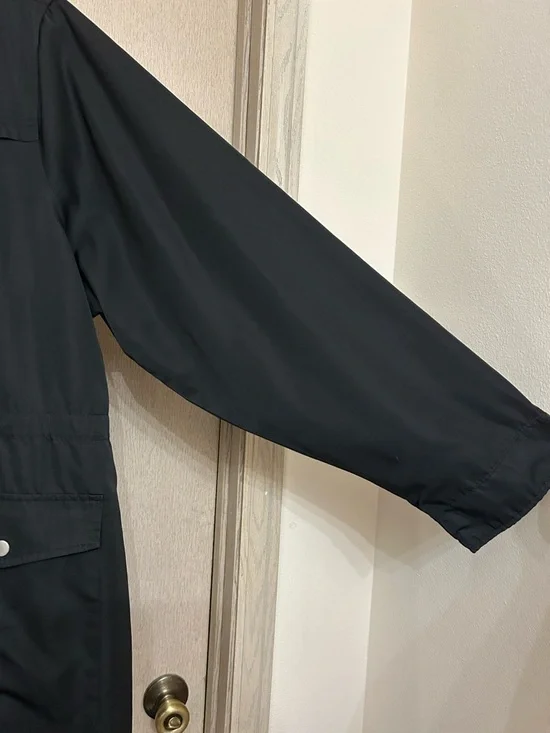 Time and Tru Black Raincoat Windbreaker Jacket - Size 1XL - Picture 5 of 6